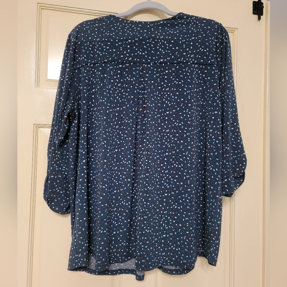 Beacon Navy and White Patterned Blouse - Picture 2 of 6